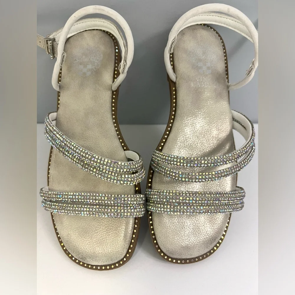 Vince Camuto- Sandals, Size:2, New with tag on‎ bottom, Silver, Strap